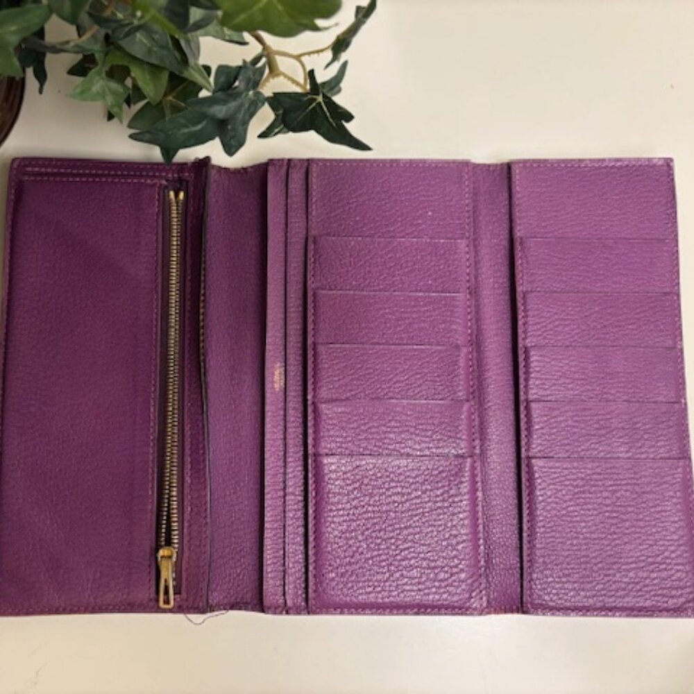 🎆HERMES BEARN DUPRI-EPSOM LEATHER TRI-FOLD LONG WALLET - Picture 2 of 12